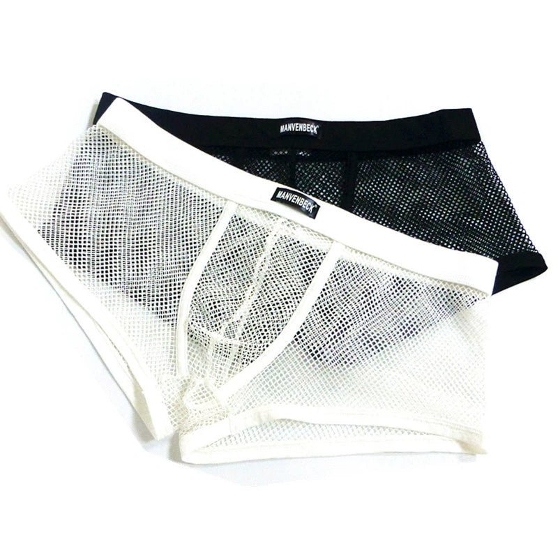 Sexy Mesh Transparent Quick-Dry Performance Boxers Vest