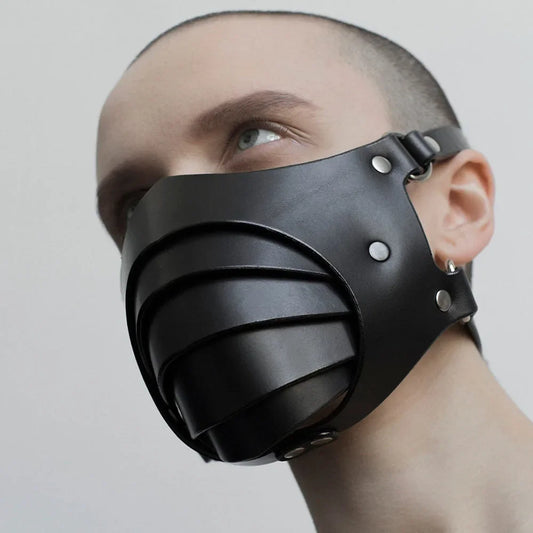 Bdsm Mask Punk Leather Motorcycle Haze Face Mask Male Dust Windproof Adult Games Bondage Restraints Cosplay Sex Toys For Men Gay