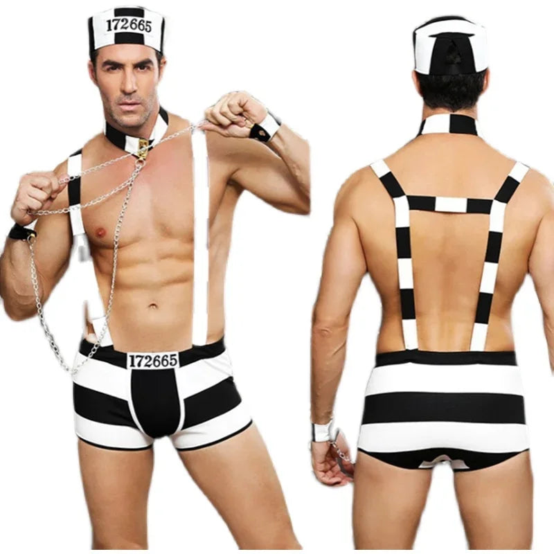 Mens Sexy Cosplay Costume Erotic Uniforms Bunny Police Waiter Doctor Role Play Outfit Male Stage Nightclub Carnival Party Outfit