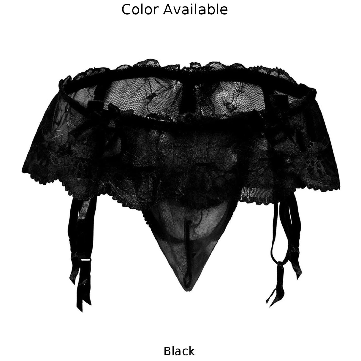 Sexy Men Lace Briefs Ultra-thin Transparent Underwear Hight Cut Low Rise Thong Big Pouch U Convex Panties Gay Man Short Skirt