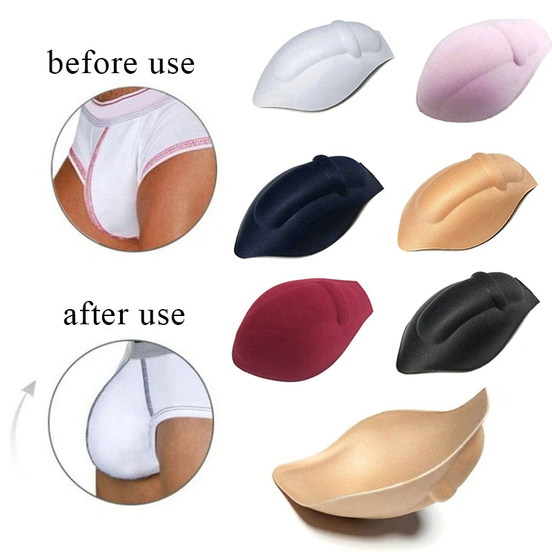 Multi Style Bulge Cup Pads Sponge Cup Removable Push Up Cup Enhancing Men Underwear Briefs Sexy Bulge Pad  Pouch Enhancer Cup