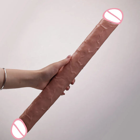 46cm Double Head Dildo Long Jelly Realistic Dildo Big Penis Anal Plug Huge Vaginal Stimulator Sex Toys for Lesbian Couples Gay