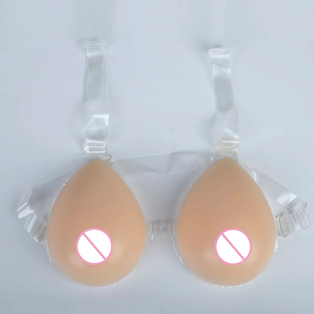 Shoulder strap 500g 600g 800g fake breasts silicone cancer breast prosthesis false boobs for mastectomy crossdresser shemale use