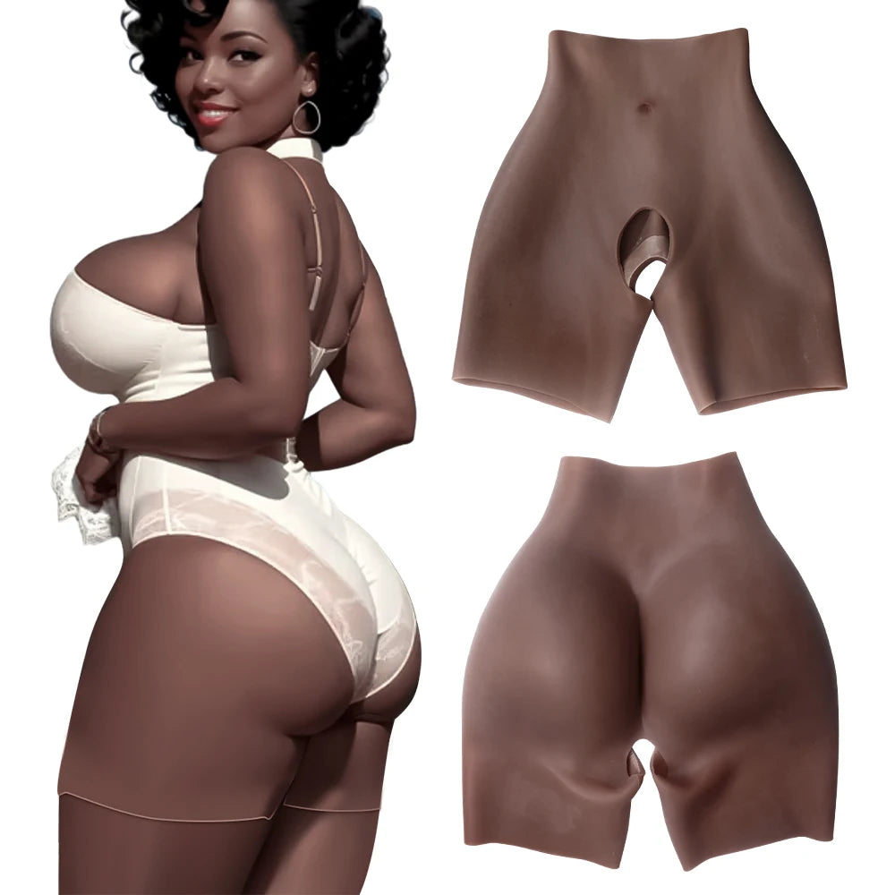 Silicone Butt Pads 1.2cm Sexy Female Realistic Buttocks and Hips Enhancement High Waist Shapewear for African Woman Big Ass