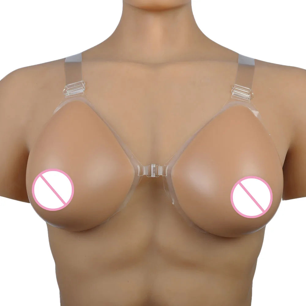 Shoulder strap 500g 600g 800g fake breasts silicone cancer breast prosthesis false boobs for mastectomy crossdresser shemale use