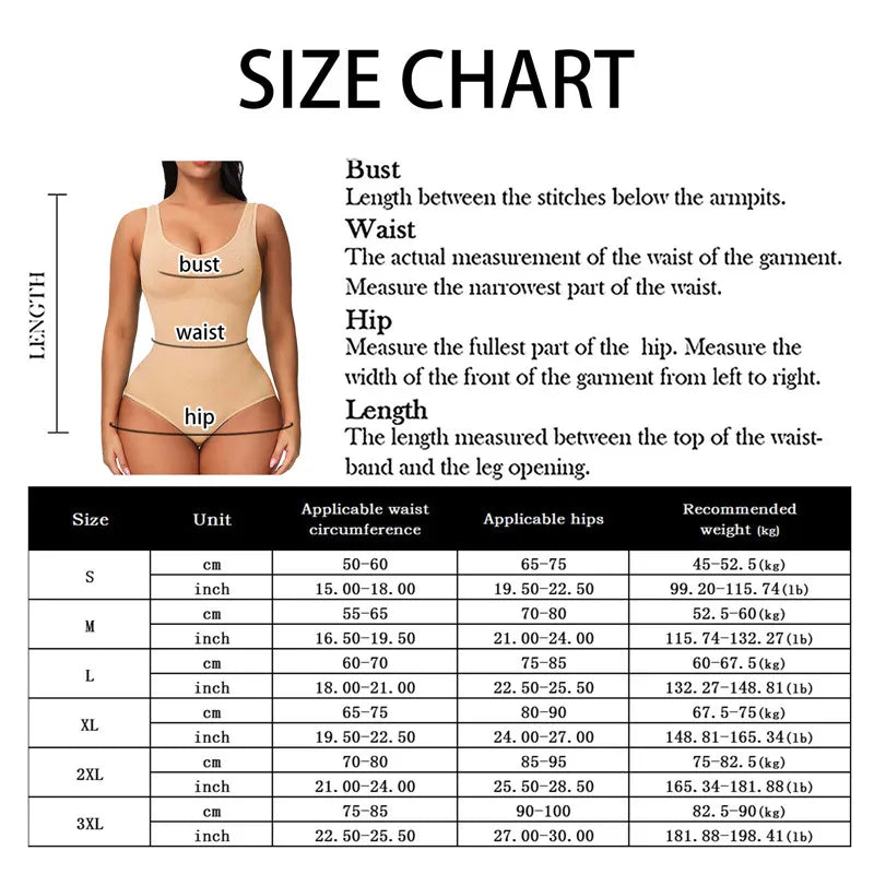 Bodysuit Shapewear Women Sleeveless Full Body Shaper Waist Trainer Tummy Control Corset One-Piece Reductive Slimming Underwear