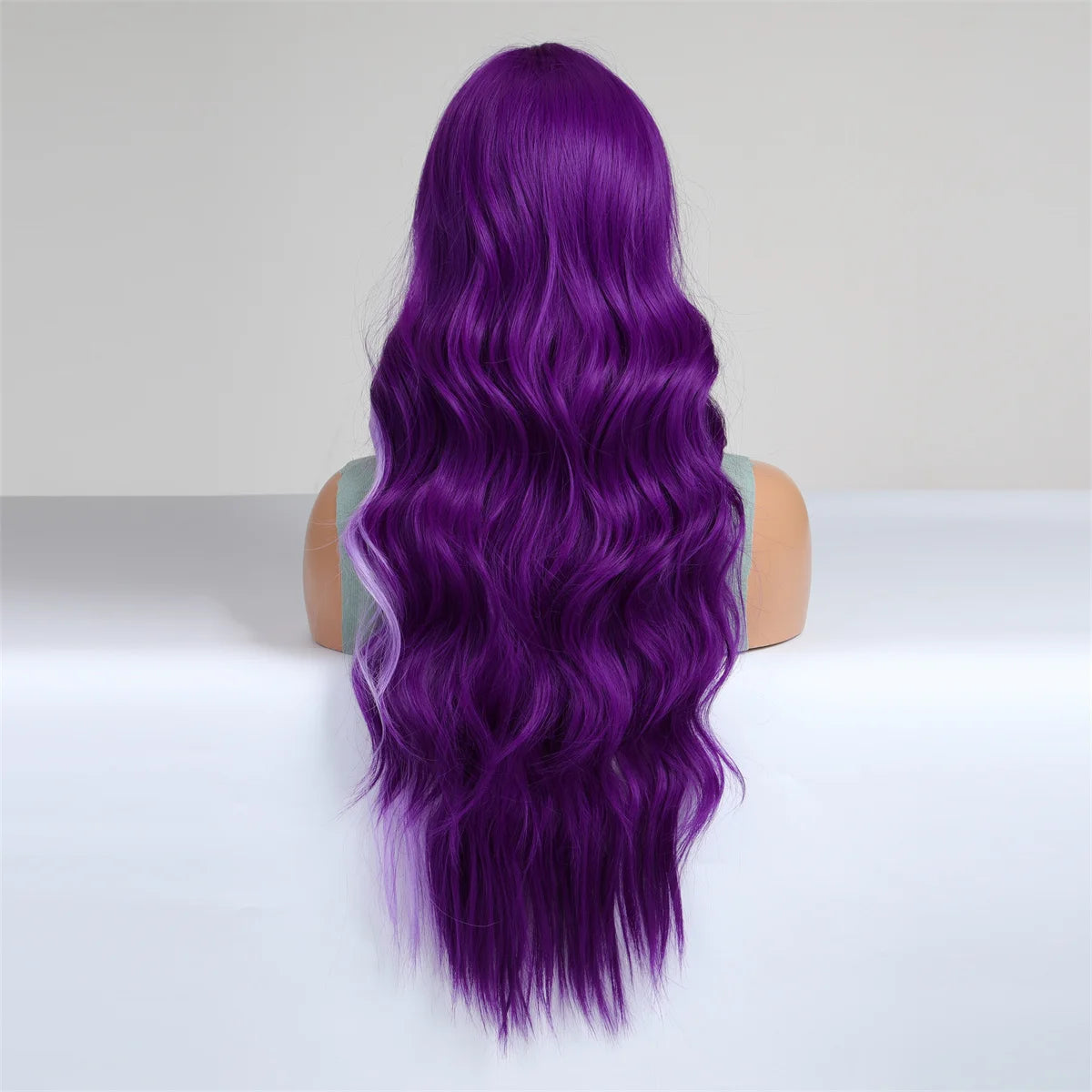 Emmor Long Purple Wave Wig Cosplay Party Halloween Synthetic Wigs for Women High Quality Fiber Hair Wig