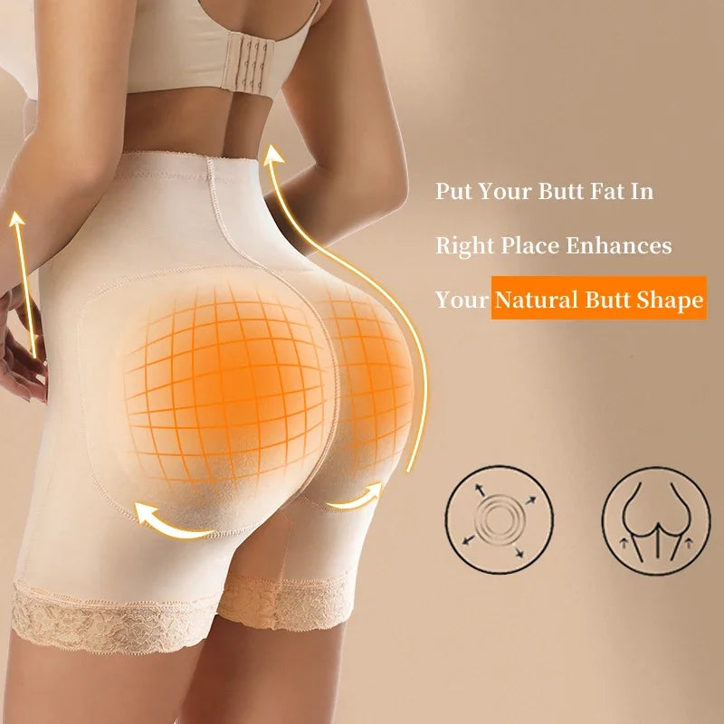 Women Padded Seamless Butt Hip Enhancer Shaper Buttocks Butt Pads High Waist Panties Push-up Body Shapewear Slimming Underwear