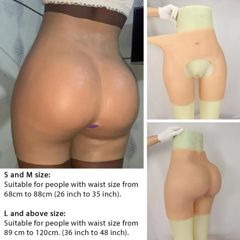 Silicone Butt Pads 1.2cm Sexy Female Realistic Buttocks and Hips Enhancement High Waist Shapewear for African Woman Big Ass